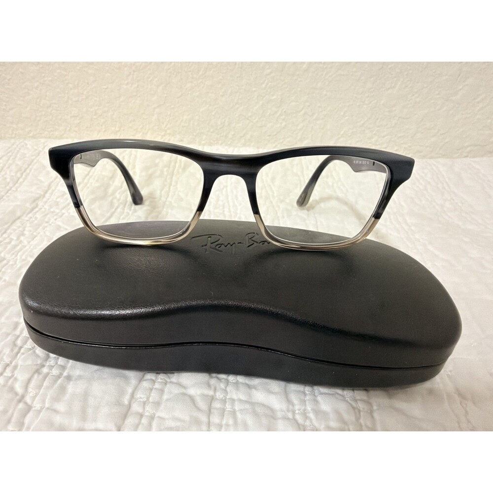 New RAY-BAN RB 5279 5540 53-18-145 Grey Horn Square Rx Eyeglass Frames